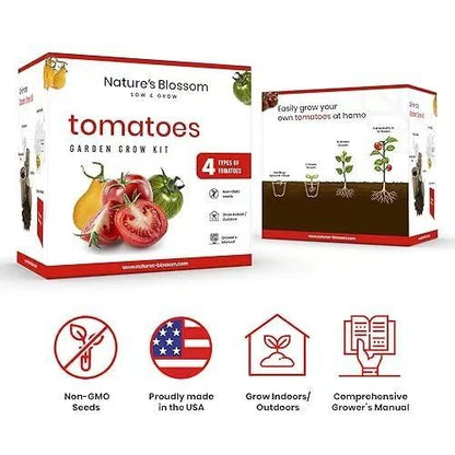 Tomato Garden Kit – 4 Seed Types, Pots & Markers