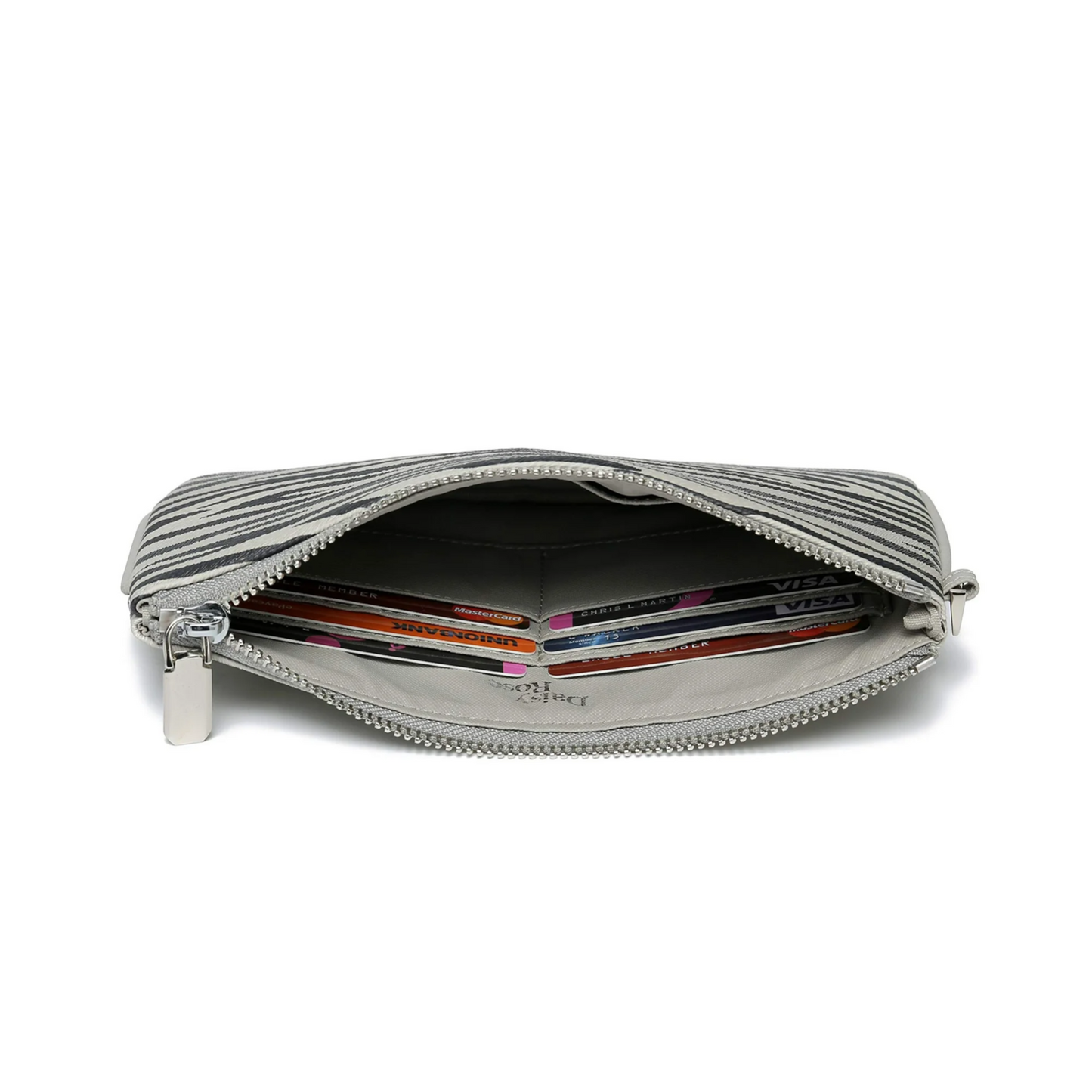 New Daisy Rose Cosmetic Travel Bag (Grey Zebra)