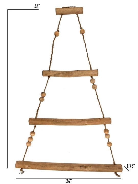 Vita Domi 46" Rustic Wood Hanging Christmas Tree Wall Decoration
