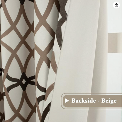 Blackout Curtains for Bedroom/Living Room Brown Sold by Pair, W52'' *L84'' , 2pc