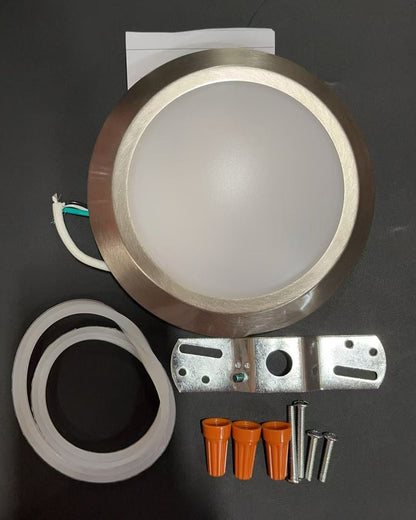 5.5” LED Flush Mount Disk Light – Brushed Nickel, 3000K Warm White
