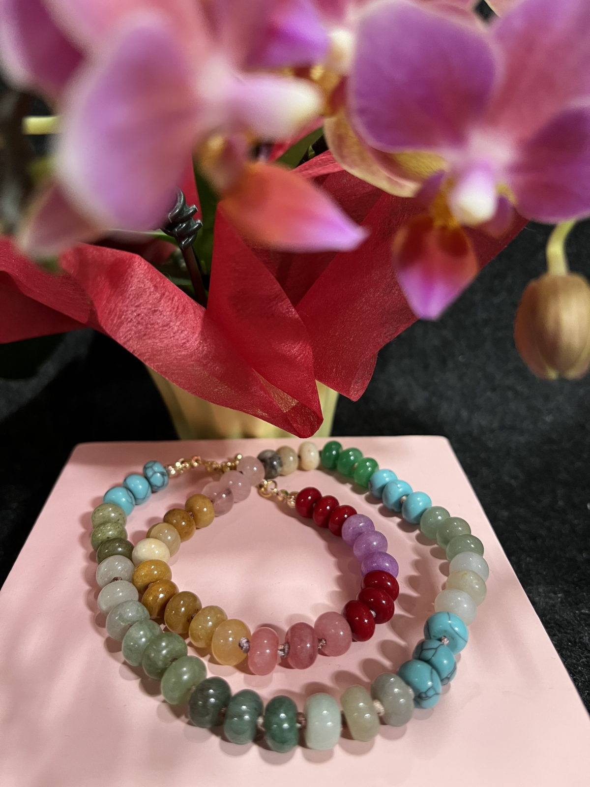 Beaded Gemstone Necklace for Women, Summer Handmade Jewelry Gifts