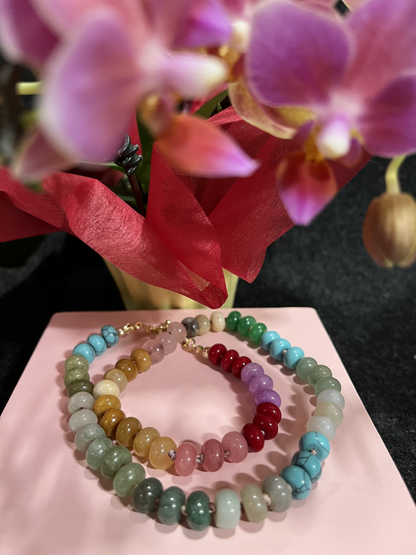 Beaded Gemstone Necklace for Women, Summer Handmade Jewelry Gifts