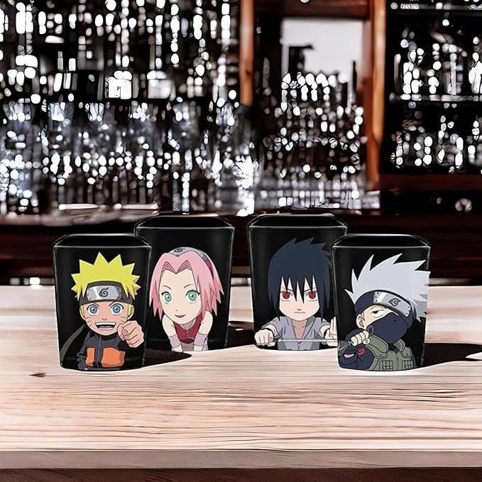 Naruto Shippuden Shonen Jump Shot Glass Set of 4