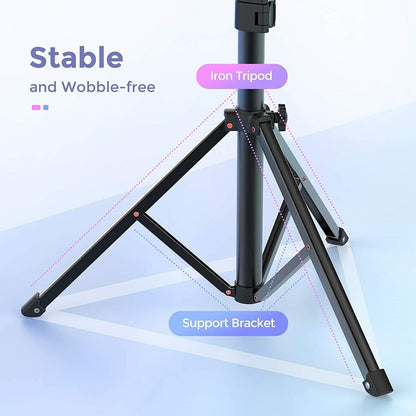 Universal 62-inch Selfie Stick Tripod Stand for Cell Phone with Bluetooth Remote