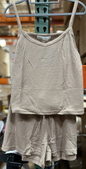 Women’s Lounge Pajama Set, Beige, XL