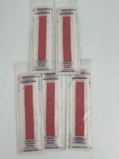 5-Pack L  Aztec pink  Loop Watch Bands 0.8 x 5.6 Inch Fits 42mm/44 mm/45mm  Case