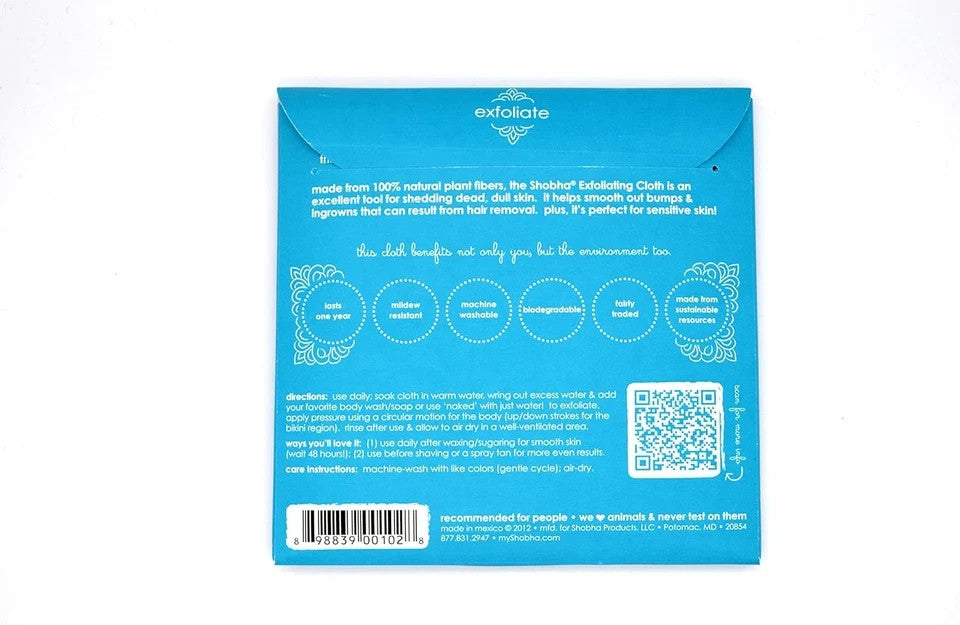 Exfoliating Cloth – Reusable Natural Body Scrubber – Off-white/Tan