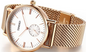 Simple Women's Watches Rose Gold Stainless Steel Mesh Band Waterproof 50M DW801