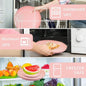 Pink Dishes For 4, Plates And Bowls Sets, Reusable Plastic Plates, Microwave