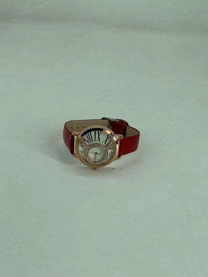 Women's Analog Quartz Wrist Watch Classic Simple Leather Design Rose Gold Case