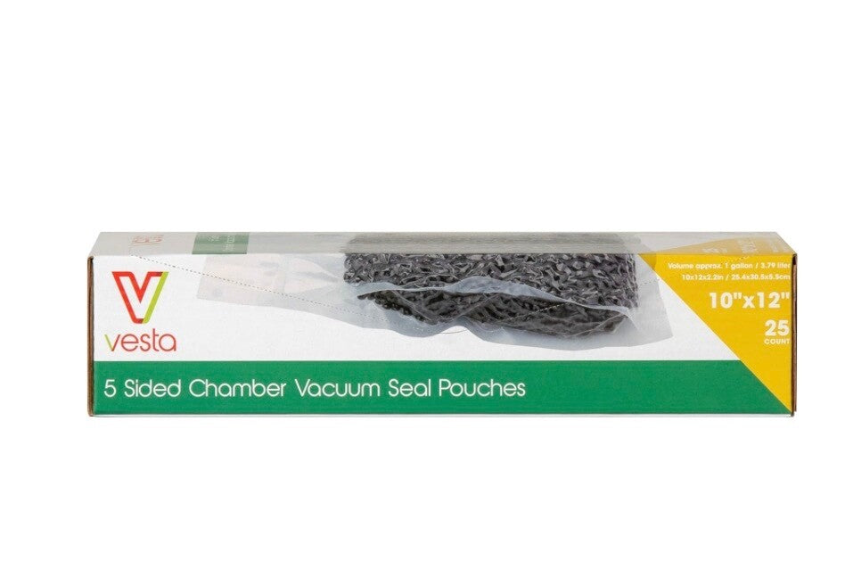 5-sided Chamber Vacuum Sealer Bags by Vesta Precision | Side Gusseted Vacuum Sea