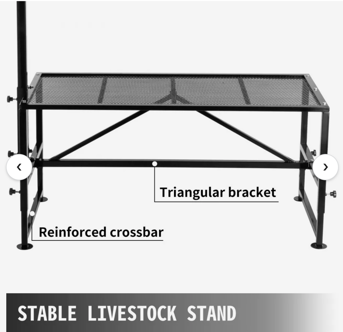Animal Cutting Stand Vevor 51x23" Metal Base for Sheep Goats
