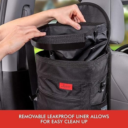 Lusso Spill-Proof 2.5 Gallon Car Hanging Garbage Bin