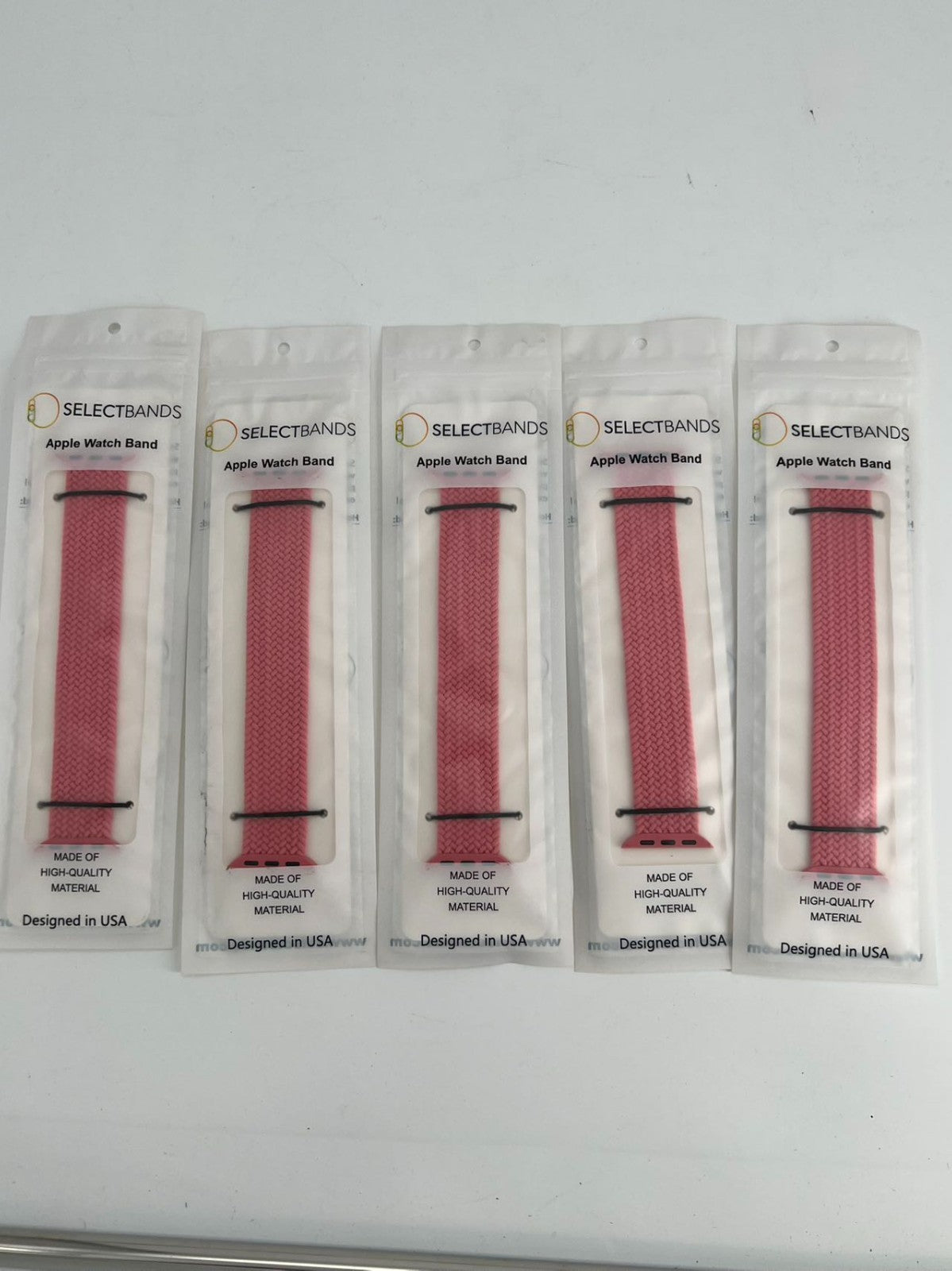 5-Pack S Aztec pink  Loop Watch Bands 0.8 x 5.6 Inch Fits 38mm/40 mm/41mm  Case