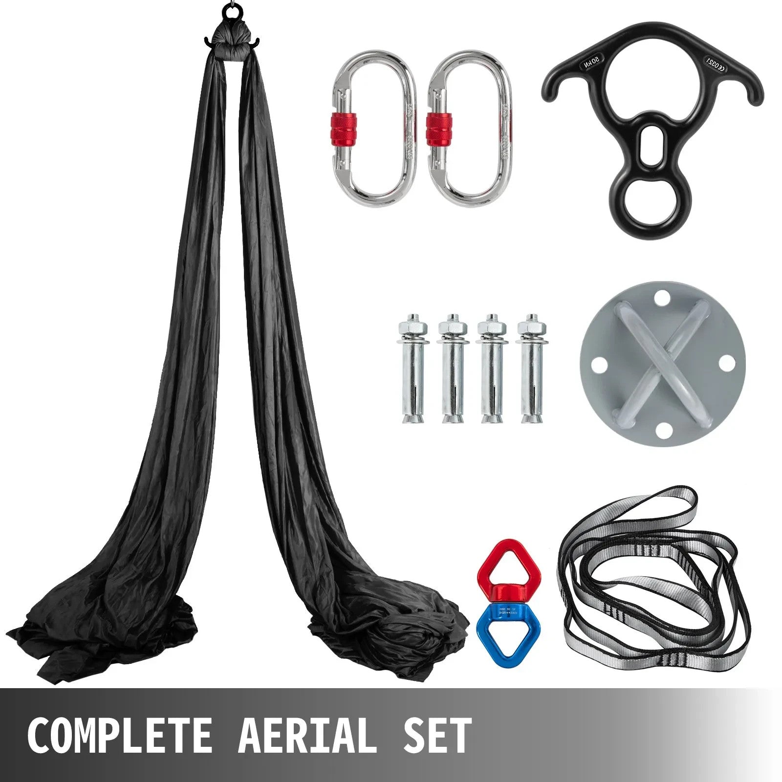 VEVOR Aerial Silk, 11yd 9.2ft Aerial Yoga Swing Set Yoga Hammock Kit - Antigravi