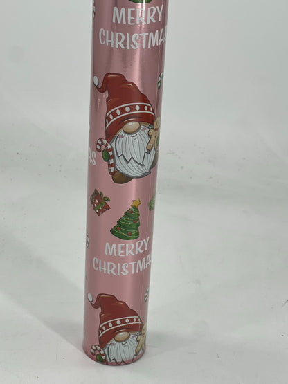 Pink Santa gift wrapping paper