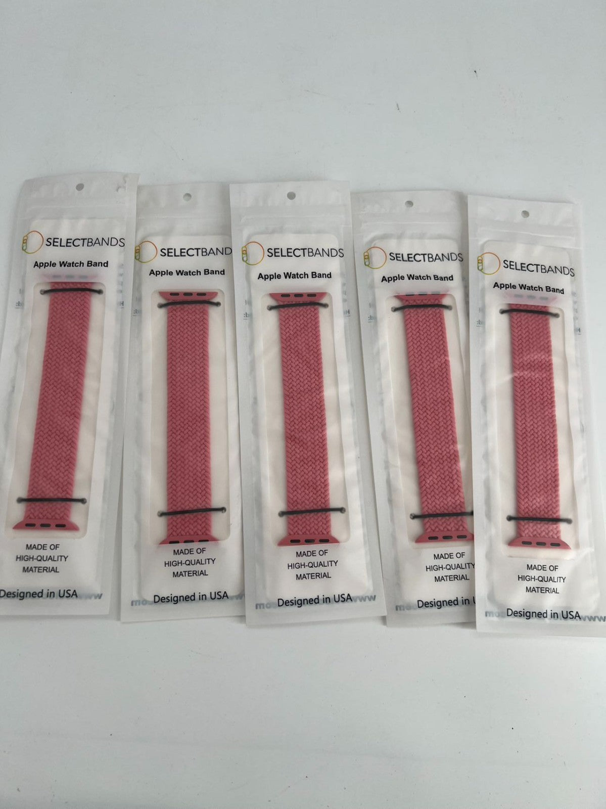 5-Pack S Aztec pink  Loop Watch Bands 0.8 x 5.6 Inch Fits 38mm/40 mm/41mm  Case