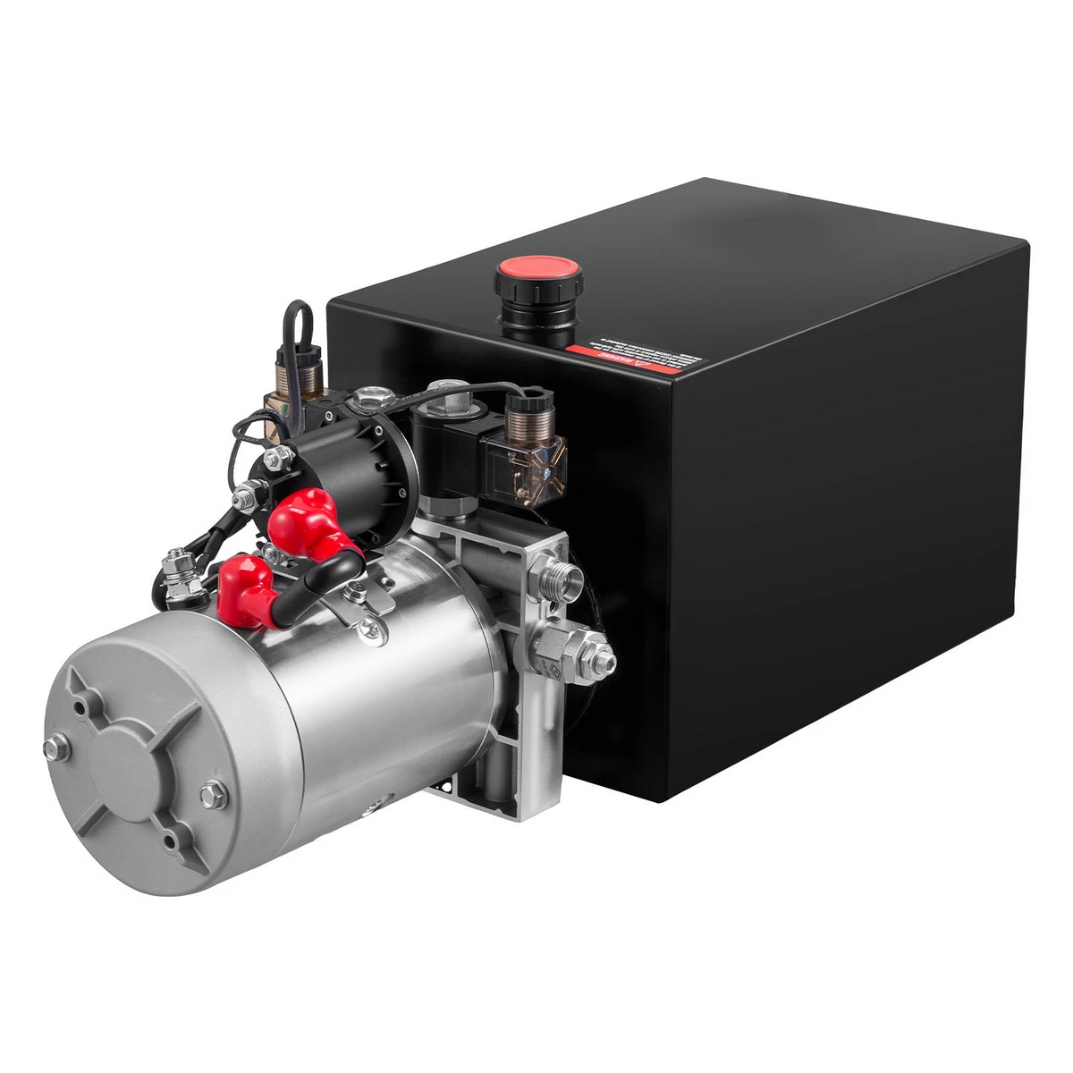 15 qt. 12-Volt Hydraulic Power Pump Unit Electric Dump Trailer Pump with Metal R