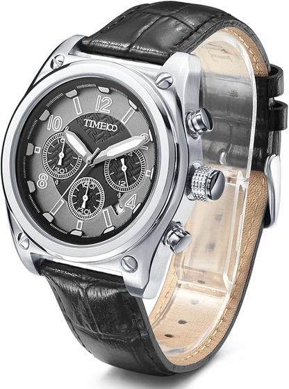 Men's Multifunction Chronograph Illuminated Watch in Stainless Steel