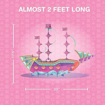 Marvelous Mermaid Ship | Build-Your-Own Magical Boat Play Set, Kids 3D Puzzle To