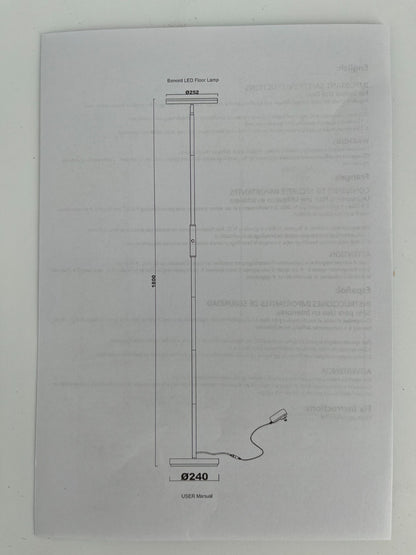 18W LED Dimmable Torchiere Floor Lamp