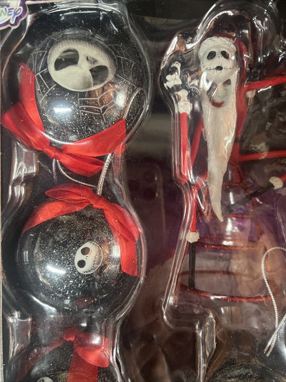 Disney Nightmare Before Christmas Ball Ornament Set Jack Skellington Tree Topper