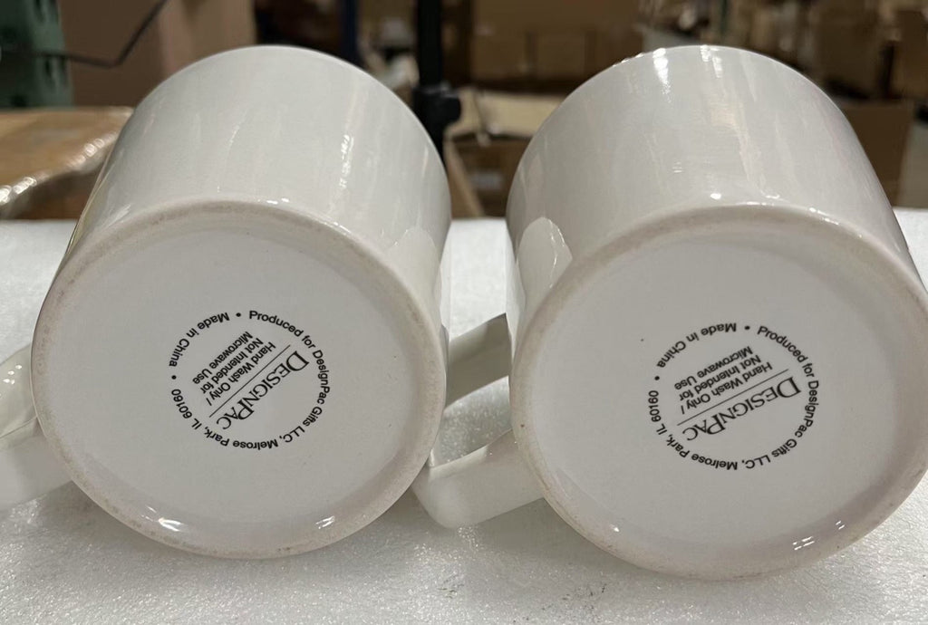 2pcs Starbucks  Coffee Mug Tea Cup with a Gold Tone Snowflake or Star