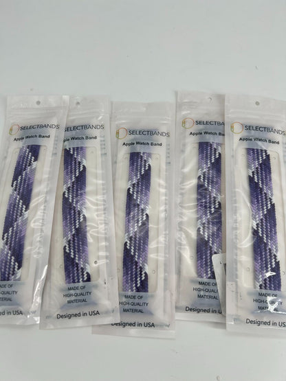5  -Pack L  Purple  Loop Watch Bands 0.8 x 6.7 Inch   Fits 42mm/44mm/45mm