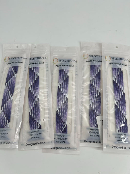 5  -Pack L  Purple  Loop Watch Bands 0.8 x 6.7 Inch   Fits 42mm/44mm/45mm