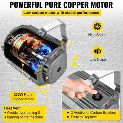 S-R Hanging Flex Shaft Corded Grinder 230-Watt Stepless with Foot Pedal Rotary