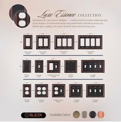SLEEKLIGHTING Oil Rubbed Bronze Outlet Covers and Switch Plates-Decorative Wall
