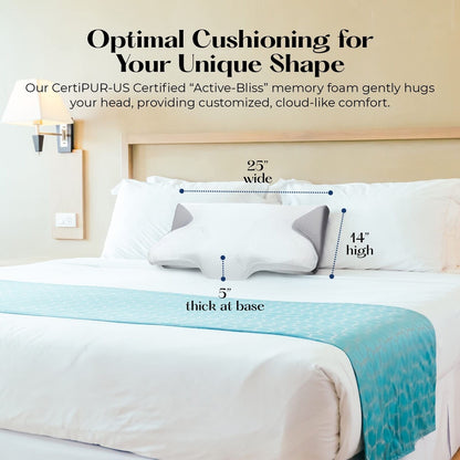SUTERA - Contour Memory Foam Pillow for Sleeping Orthopedic Cervical Support
