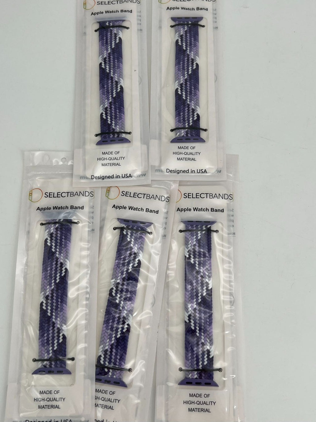 5-Pack XS  Aztec  Purple   Loop Watch Bands 0.8 x 5.6 Inch Fits 38mm/40 mm/41 mm