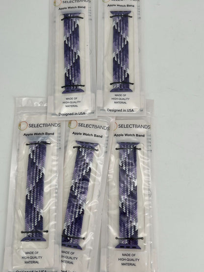 5-Pack XS  Aztec  Purple   Loop Watch Bands 0.8 x 5.6 Inch Fits 38mm/40 mm/41 mm