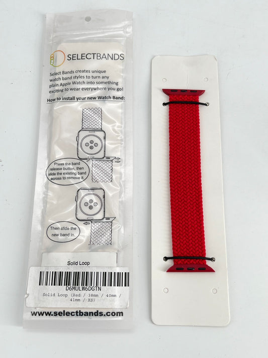 10-Pack  XS   Red  Loop Watch Bands 0.8 x 5.1 Inch , Fits 38mm/40mm/41mm