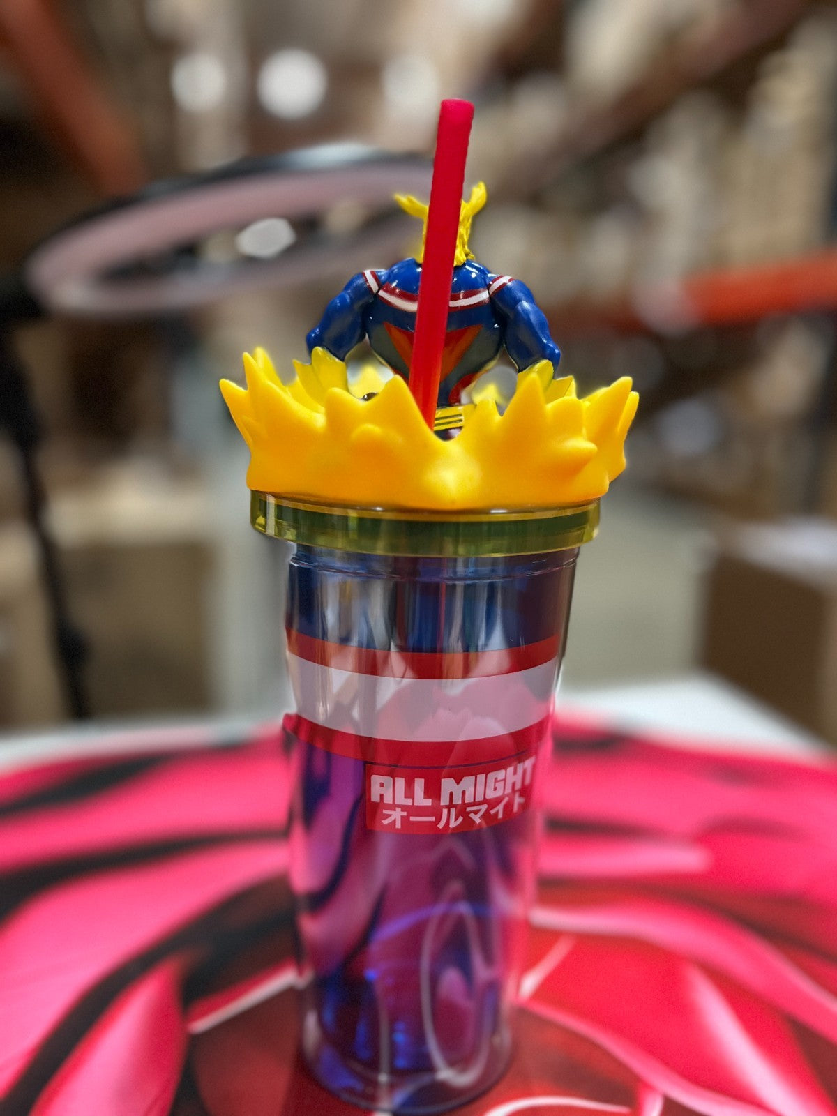 My Hero Academia All Might Tumbler With Straw Carnival Cup 20 oz Plastic Anime