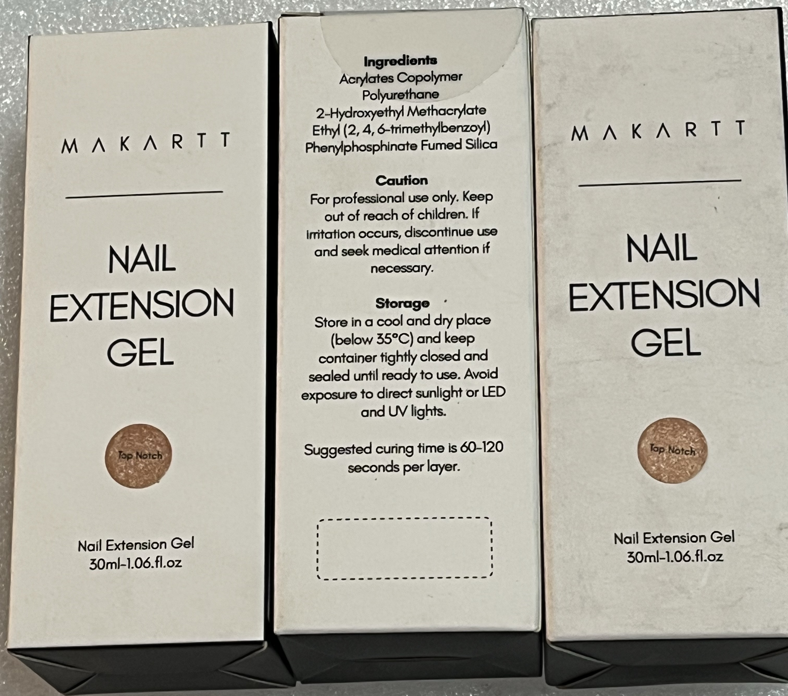 MAKARTT Polygel Nail Gel Extension 30ml 3PCS, Nude & Dark Gel Builder
