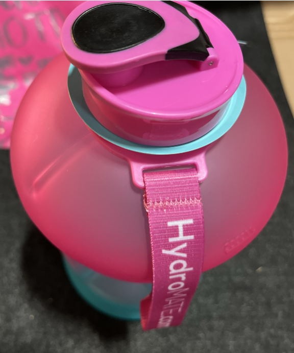 Hydro Mate 2.2L/73oz Water Bottle - Black Transparent, BPA Free, Gym & Sport Jug