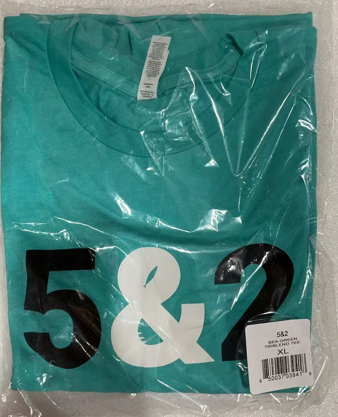 5&2 T-Shirt SEA GREEN XL