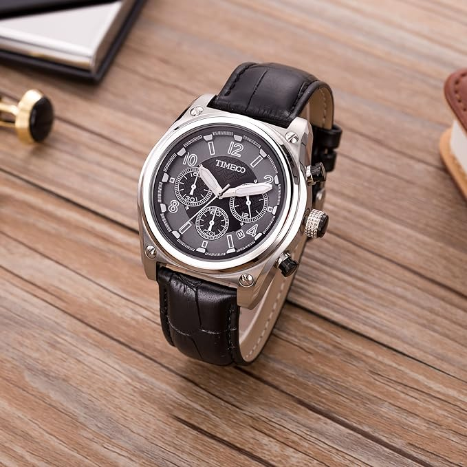 Men's Multifunction Chronograph Illuminated Watch in Stainless Steel