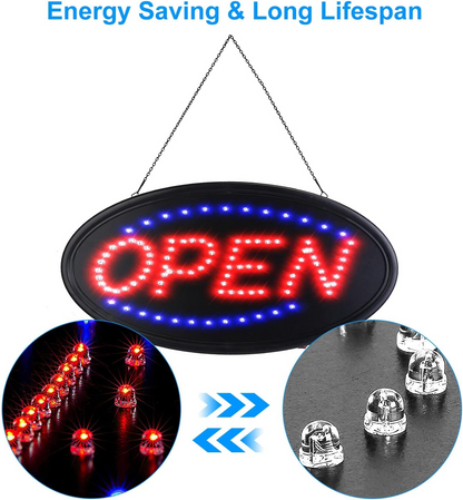LED Open Sign for Business, LED Neon Signs for Shop Windows and Doors of Shop