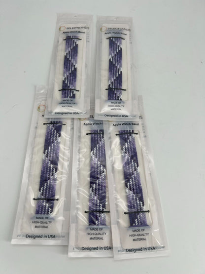 5  -Pack M  Purple  Loop Watch Bands 0.8 x 6.8 Inch   Fits 38mm/40mm/41mm