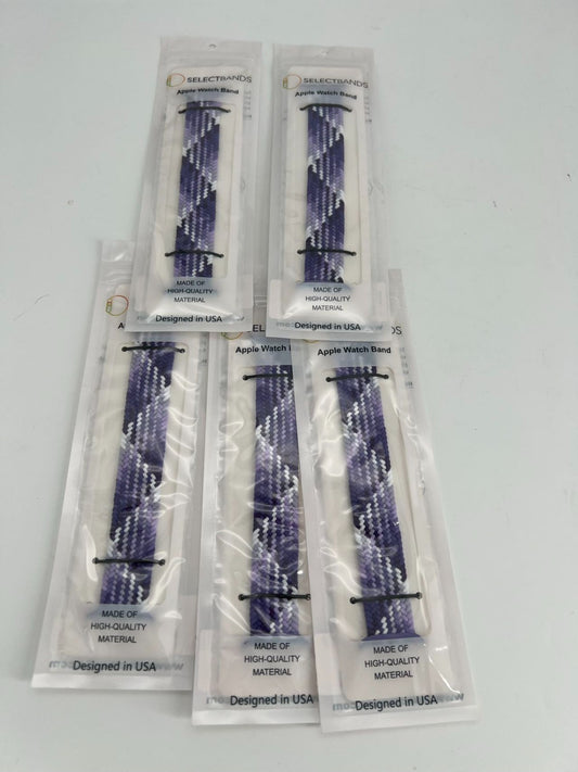 5  -Pack M  Purple  Loop Watch Bands 0.8 x 6.8 Inch   Fits 38mm/40mm/41mm