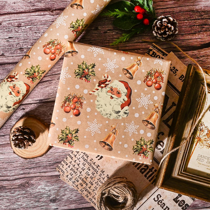 Reversible Newspaper Christmas Wrapping Paper  17 Inches X 16.5 Feet