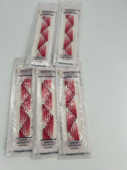 5-Pack L  Aztec  pink Loop Watch Bands 0.8 x 5.6 Inch Fits 38mm/40 mm/41 mm