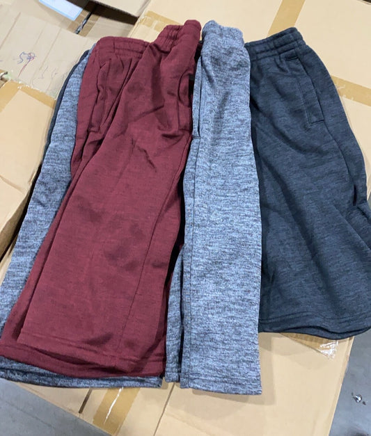 3 PACK: Men's French Terry Fleece-Lined GYM WORKOUT RUNNING Cotton Sweat Shorts