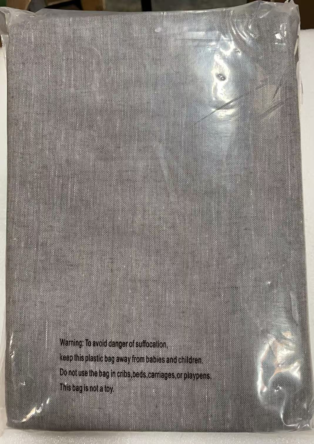 2-Pack Gray Semi-Sheer Curtains, 52×96”, Linen Look, Grommet Top..