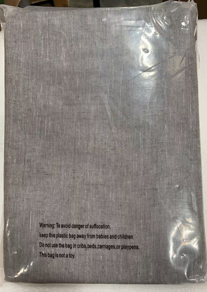2-Pack Gray Semi-Sheer Curtains, 52×96”, Linen Look, Grommet Top..