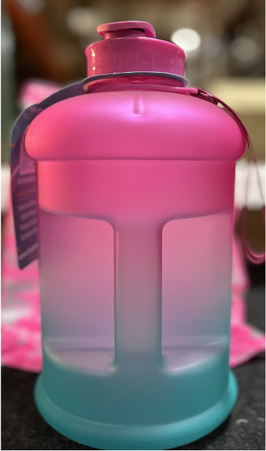 Hydro Mate 2.2L/73oz Water Bottle - Black Transparent, BPA Free, Gym & Sport Jug